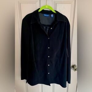 Vintage Black Button-Up Shirt